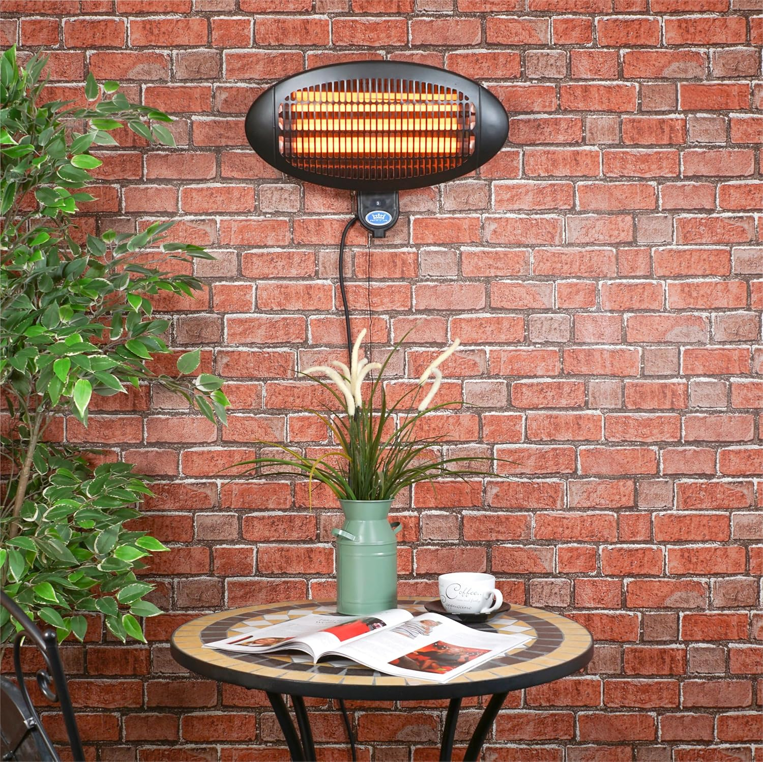 Mirror infrared heater bathroom